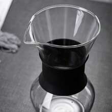 1pc Glass Hand Drip Coffee Pot Set, Home Use Hand Drip Percolator Coffee Pot - Multicolor - View 5