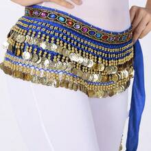 Outfits Belly Dance Glitter Sequins Tassel Skirts, Fashionable Dancing Waist Belt Skirts For Bellydance - Multicolor - View 20