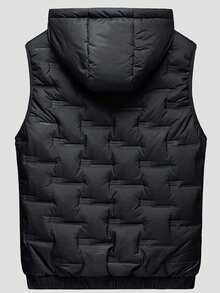 Men's Spring Autumn Thin Multi-Pocket Vest, Thickened Waistcoat - Black - View 2
