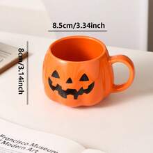 1 件万圣节南瓜陶瓷杯，卡通表情杯，完美的万圣节礼物，适合日常和万圣节使用 - 彩色 - 查看 12