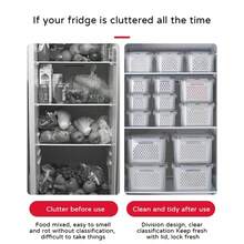 9pcs Covered Refrigerator Food Storage Container, Multifunctional Sealed Fresh-Keeping Box For Fruits And Vegetables, Drainage Box And Refrigerator Storage Box, Kitchen Refrigerator Storage Box, Restaurant Kitchen Supplies