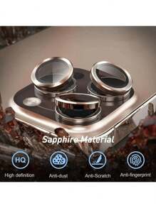 BOLLYMORE 3片装超清钢化玻璃摄像头镜头保护膜，兼容 17/17 Pro/17 Pro Max/17 Air/16/16 E/16 Pro/Pro Max/15 Pro Max/15 Pro - 表面光滑，强力粘合，带金属保护盖