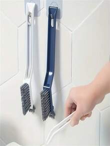 1 件可调节长柄硬毛地板刷 - V 型刷头，深度清洁瓷砖缝隙和狭窄角落，商用家用户外卫生工具，便携式设计，耐用结构，清洁用品 - 彩色 - 查看 11
