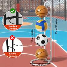 Multi-Layer Basketball, Football, Volleyball Ball Storage Rack, Suitable For Home, Living Room, Bedroom, Garage, Ball Organization And Storage Shelf