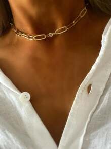 1 Peça Colar Feminino com Pingente Múltiplo Dourado da Primeira Letra STYLEVER, Colar com Pingente de Letra A-Z26 em Corrente de Aço Inoxidável, Colar com Pingente, Itens Clássicos e da Moda Feminina