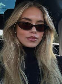 2 件装新款时尚欧美风格小框眼镜，复古椭圆形女士眼镜