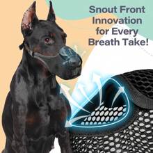 1pc Black New Style Dog Muzzle Net Breathable Dog Mouth Cover, Safe Anti-Choke Dog Muzzle, Anti-Barking Anti-Biting Muzzle