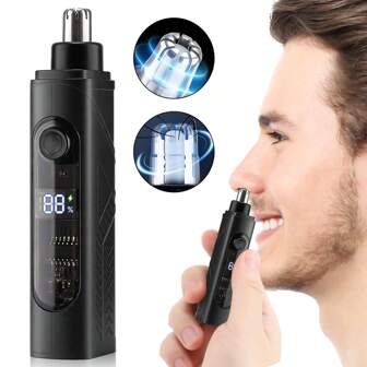 Hailicare Electric Nose Hair Trimmer Portable Ear And Nose Hair Trimmer Clipper Rechargeable Mini Nose Ears Hair Shaving Professional Painless Facial Hair Trimmer For Men Women Wet And Dry Haircut