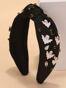 1pc Women's Halloween Ghost Creative Holiday Hair Accessory, Hair Band, Hair Hoop, Headbands, Black, Hair Accessories, Festival Accessories ,Halloween Costumes Holiday Essential