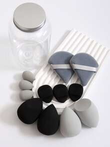 Bộ 12 bông mút trang điểm kèm hộp đựng, dụng cụ trang điểm đa năng, thích hợp để tán kem BB, kem nền, phấn phủ, kem che khuyết điểm, phấn má hồng, phấn mắt cho mọi loại da, nở ra khi ướt, không chứa latex, trang điểm, giá rẻ, trang trí phòng, bàn trang điểm, du lịch, phòng ngủ, phụ kiện trang điểm, bông mút, bông tán trang điểm, bông phấn phủ, bông mút trang điểm, giá rẻ, quà tặng Giáng sinh, trang điểm, dụng cụ trang điểm, đồ rẻ tiền, quà tặng, quà tặng cho phụ nữ, quà Giáng sinh, quà khuyến mãi, du lịch, đồ rẻ tiền, đồ dùng cần thiết khi đi du lịch - Nhiều màu - Xem 6