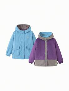 mini bala Áo khoác chống gió, chống nước, có mũ trùm đầu cho trẻ em SoftSkin Unisex ngoài trời - đại dương xanh - Xem 4