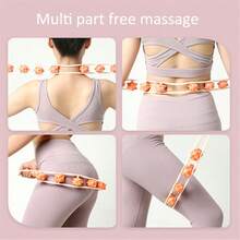 Masaj portabil pentru spate, umăr, gât și mușchi, rolă de masaj pentru fizioterapie fitness, rolă de tragere cu mărgele pentru picioare, masaj pentru spate și talie