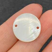 30/100pcs 10mm Natural White Freshwater Shell Beads - Rainbow Color Round Loose Beads, Suitable For Jewelry Making DIY, Bracelet Necklace Earring Craft Supplies - White - View 9