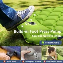 COSANSYS Camping Mat - Inflatable Sleeping Mat With Pillow, Camping Mattress With Built-In Foot Pump, Ultralight Sleeping Pad Waterproof Self-Inflating Camping Mat For Backpacking, Camping, Hiking - Multicolor - View 2