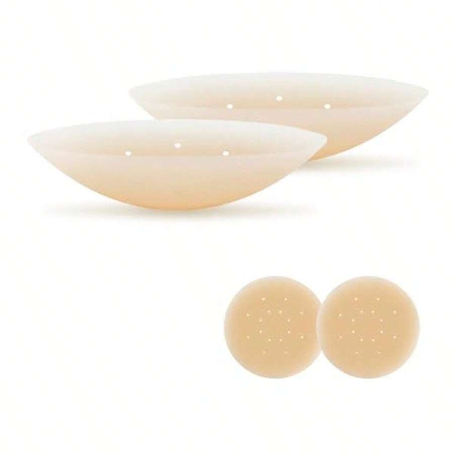 QY Cake Nipple Covers Silicone Nipple Pasties For Women Reusable Invisible Nipple Covers No Show 8380