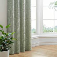 Beige And Black% Blackout Geometric Pattern Curtains, 52 Inch Wide 96 Inches Long 2 Panels, Thermal Insulated Noise Reducing Anti-Rust Grommet Drapes Bedroom Living Room,, Modern Style, Energy-Efficient - Green and White - 查看 7