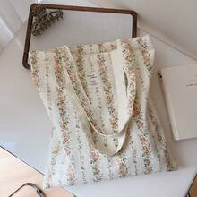 Women Shoulder Bags - 橘色條形碎花 - 查看 2