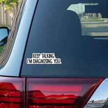 1 件“继续说，我正在诊断你”贴纸，有趣的心理学引言贴纸，治疗师幽默笔记本电脑贴纸，心理健康讽刺乙烯基贴纸，心理学学生礼物，适用于水瓶、玻璃杯、笔记本电脑和日记本的励志心理学贴纸 - 彩色 - 查看 8