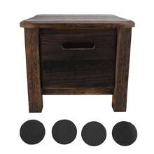 Taburete de madera 3 en 1 Taburete para cambiar zapatos Mesilla de noche 30x30x25cm, Taburete de madera para cambiar zapatos con cajón de almacenamiento Mesilla de noche para la entrada de la oficina Apartamento en casa - Construcción robusta, bordes lisos - Marrón - Ver 10