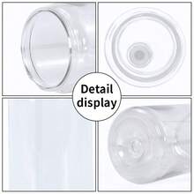 AGH Plastic Cup 16oz Clear Mason Can With Clear Lids For Summer Cold Drinks UVDTF 50 Pack - Clear With Clear Lids,50pack - View 7
