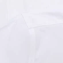 [Tedelon]56% Polyester 40% Cotton 4% Spandex ,Slim Fit Dress Shirt - White Formal/Casual Shirt With Contrast Collar & Cuff Details, Breathable Cotton Blend For Business, Daily Wear - 白色 - 查看 2
