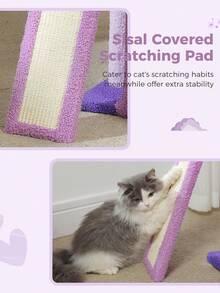PAWZ Road Cat Tree For Indoor Cats, 31.5'' Small Flower Cat Tower Condo With Sisal Scratching Ramp, Cozy Hammock And Removable Flower Cat Bed Perch For Kittens - Purple - View 7