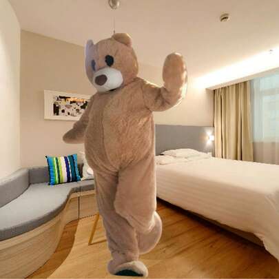 72 Inch Giant Plush Teddy Bear Mascot Costume Dancing Bear Fancy Dress Stage Wear Costumes Animal Character Cosplay Adult Size For Men & Women