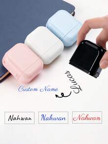 1 Stück einfarbiger Namens-Stempel für Kleidung, wasserfester Namens-Stempel personalisiert für Studenten und Geschäftsnutzung, individueller Namens-Stempel für Kleidung, handgeschriebener Unterschriften-Stempel, wiederverwendbar, kompakt, bügelfrei, individuell, einzigartig, ideales Geschenk für ihn/sie, Schüler, Arbeitnehmer zu Jahrestagen, gemütlicher Wüsten-Herbst, Bürodekoration