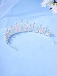 1pc Elegant Crystal Princess Crown, Seashell, Star Decor Headband, Performance/Birthday Gift Tiara - 彩色 - 查看 5