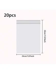 10/20/30/40/50个装耐用白色快递袋 - 加厚、防水、防撕裂塑料邮寄袋，粘合牢固，适用于服装包装和小企业运输