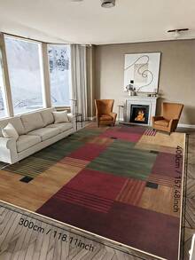 1PC Of Patchwork Living Room Area Rug Comfortable And Soft Surface 100% Polyester Waterproof And Stain-Resistant Silicone On The Back For Non-Slip And Non-Shifting Suitable For Living Room Large Size Bedroom Home Decoration Household Items Door Outdoor Rug Mat Multiple Sizes To Choose From Machine Washable And Easy To Care For Pet-Friendly And Child-Friendly Kitchen Rug