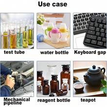 Spazzola per la pulizia della macchina da caffè - Confezione da 15 spazzole per cannucce, spazzola per bottiglie con manico lungo, spazzola flessibile per bottiglie d'acqua, bicchieri, tazze, caffettiere, tazze, bottiglie d'acqua, tubi piegati