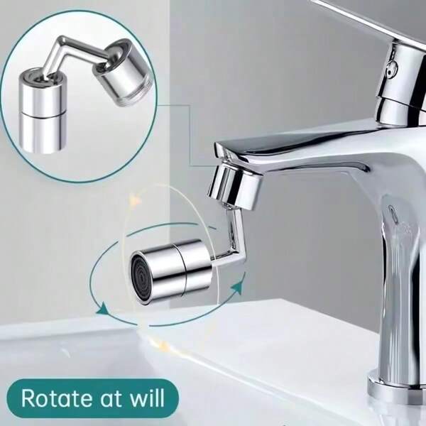 720 ° Swivel Faucet Spray Accessories - Water-Saving Kitchen Sink Aerator Accessories - Adjustable Faucet Extender - Central Bohemian Style - Plastic And Durable Materials - Including 0.87-0.94 Inch Faucet Adapter