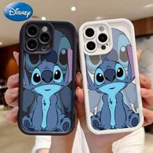 Disney [ized] Funda de teléfono de TPU en blanco y negro de la serie Stitch Couple de Disney, adecuada para Apple 16.15.1311 Pro Max XS. Diseño de dibujos animados lindos de 8 y 7 y 6 Stiches, regalo de cumpleaños, regalos festivos, Día de San Valentín, perfecto