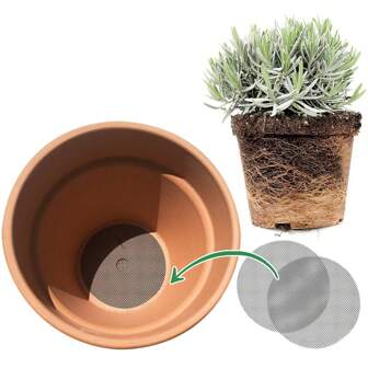 50 stuks keramische bloempotgaasmat, ademend, laat de grond eruit lekken, ontwerp voor betere ventilatie van planten