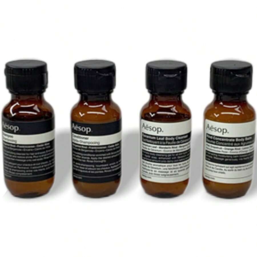 Aesop Bộ sản phẩm du lịch Dầu gội xả Sữa tắm Dưỡng thể Mới và chưa mở 1.7oz/50ml(*4) - Nhiều màu - Xem 1