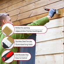 Paint Roller Kit With Frame & Tray (Red) - 9-Inch Wall Painting Tools Set For DIY Home Renovation - Burgundy - View 3