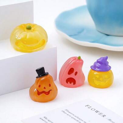 24pcs/Set, 18pcs/Set, 12pcs/Set, 6pcs/Set, 5pcs/Set, 4pcs/Set, 3pcs/Set, 2pcs/Set, 1pc Witch Pumpkin Decoration, DIY Accessories, Miniature Figurines, Blind Bag, Desktop Decor, Car Decor, Micro Landscape Photography Props, Halloween Decorations, Holiday Gifts, Mini Figurines