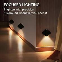 1pc/2pcs/3pcs/4pcs Motion Sensor Magnetic Wall Light, Room Decoration, Wall Decor, Lighting, Night Light, Modern Manta Ray Design, Warm And White Light Modes, Magnetic Wall Lamp, Motion Sensor Night Light, Battery Powered (Batteries Not Included) - Multicolor - View 8