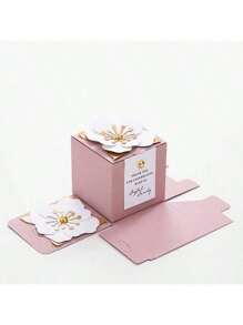 5PCS/10PCS Forest Green Wedding Packaging Box Gift Packaging Gift Box Empty Box Holiday Three-Dimensional Flower Design