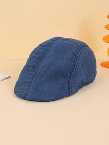 1 pièce Casquette avant blanche et unicolore en maille respirante décontractée rétro pour hommes, convient pour un usage quotidien - Blanc - Voir 14