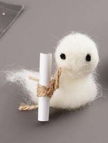 1pc Adopt A Ghost, Búp bê ma nhồi bông mini, Con ma bỏ túi dễ thương với cuộn giấy nhỏ, Đồ trang trí ma bằng len nỉ trắng, Sáng tạo cho truyện ma, Người yêu thích trang trí Halloween - Nhiều màu - Xem 7