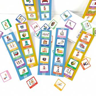 Lachilly Kinder Alltags-Vokabular Zuordnungskarten - Alltagsszenario Bildungssortier-Spiel Englisch Lernkarten für Kleinkinder