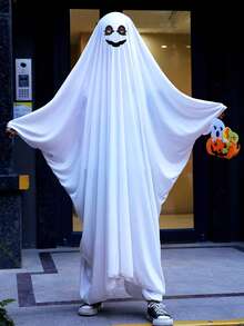 三种白色鬼魂斗篷，长度分别为 80cm/94cm/146cm，万圣节派对鬼魂斗篷 - 彩色 - 查看 6