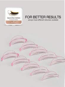 10 Pcs/5 Sizes Lash Lift Pads Shields, 2025 New No Glue Eyelash Lifting Shield Self Sticky Lash Lift Rods, Lami Lamination Roller U Curler Pad, Soft Eyelash Perm Rod Extreme Eyelash Curler - Multicolor - View 10