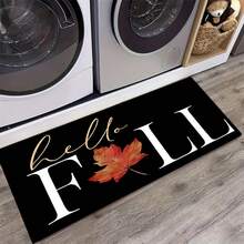 1 件 Hello Fall 枫叶印花门垫，100% 涤纶室内垫，适用于厨房、入口和浴室装饰 - 乔迁礼物、浴室和厨房装饰 - 彩色 - 查看 9
