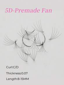 600 Pcs 3D 4D 5D 6D 7D 8D Premade Fans Eyelash Extensions 8-15mm Length 0.07mm C Curl Premade Lash Extensions Fans Pointed Base Pre Made Volume Lashes Pre Fanned Lash Extensions Middle Stem Lash Clusters Individual Eyelashes - C - View 7