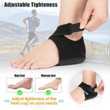 1 Par de Tazas para el Talón, Protectores de Talón, Cojín de Talón para Fascitis Plantar, Tendinitis de Aquiles, Espolón Óseo, y Alivio del Dolor de Talón, Accesorios para Gimnasio