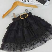 Children's Tulle Skirt With 3 Layers - 駝色 - 查看 1