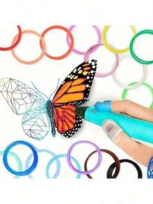 3D Printing Pen, DIY Art Materials, 3D Creations, Graffiti Painting, Printing Pen Consumable Set (Some Styles Random) - Multicolor - View 5